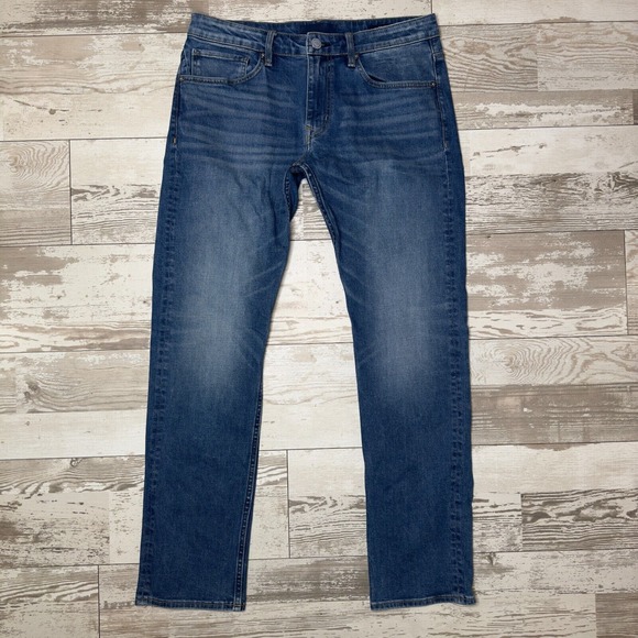 VIGOSS Jeans‎ Mens 33 Blue Denim Regular Fit Medium Wash Straight Leg Preppy - Picture 1 of 15